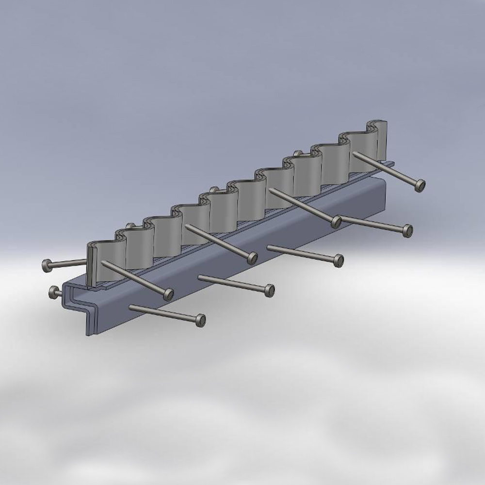 Sinus shaped armour joints